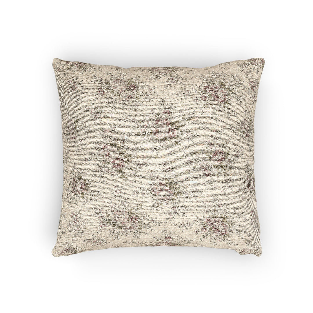 Sage &amp; Rose Cream Woven Pillow By Artisan Blooms