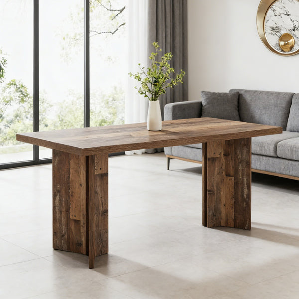 Buy farmhouse furniture Sora | Mediterranean Farmhouse Wooden Dining Table - Modern Cottage Farmhouse Furniture
