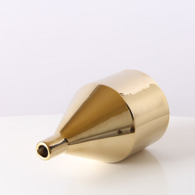 Buy farmhouse furniture Le Locri | Modern Mediterranean Gold Luxury Vase - Modern Cottage Farmhouse Furniture