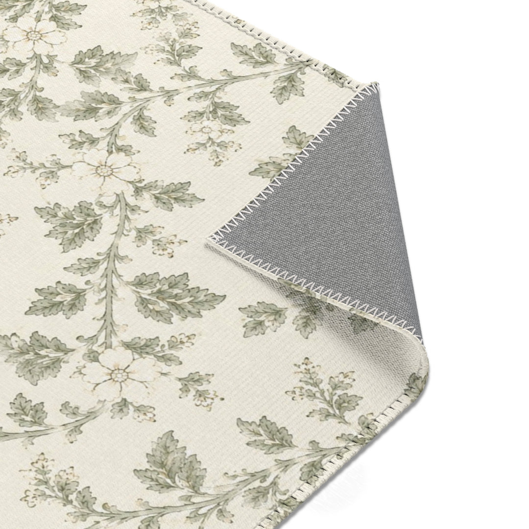 Buy farmhouse furniture Vintage Botanical Cream &amp; Sage Accent Rug - Modern Cottage Farmhouse Furniture