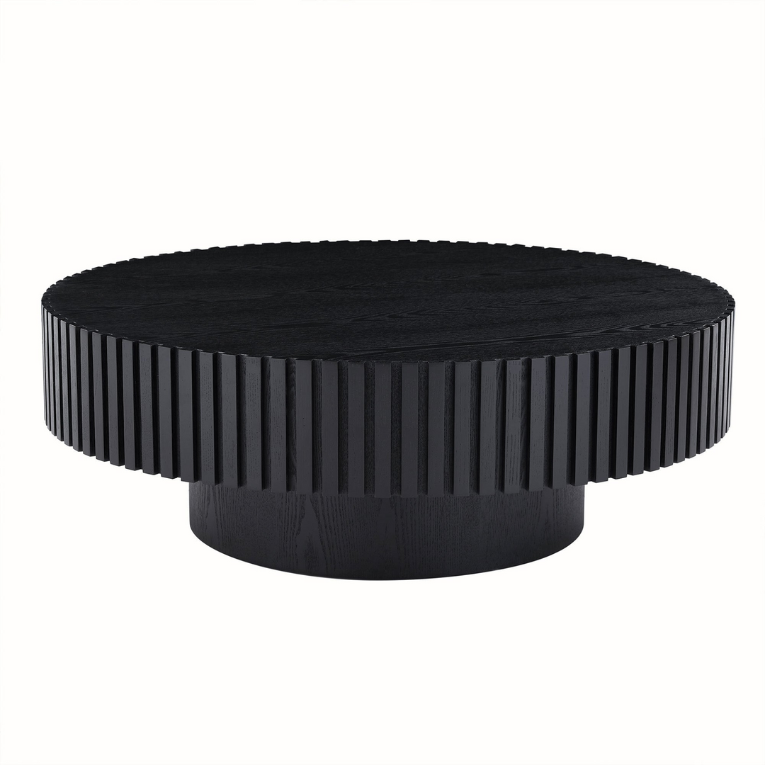 Buy farmhouse furniture Bellissimo Mediterranean Farmhouse Round Wood Coffee - Modern Cottage Farmhouse Furniture