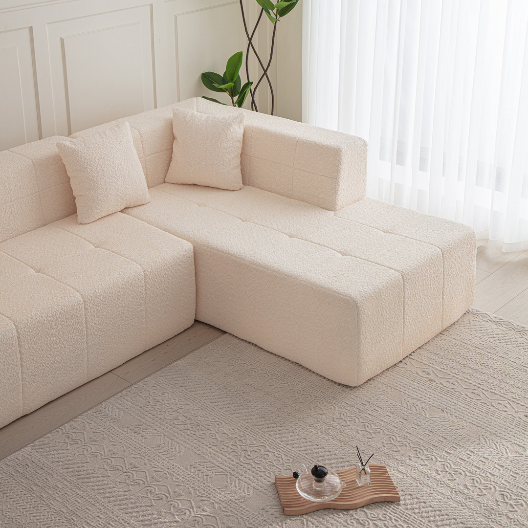Buy farmhouse furniture The Grand Amalfi Large Modular Mediterranean L-Shaped Sectional Floor Sofa - Modern Cottage Farmhouse Furniture