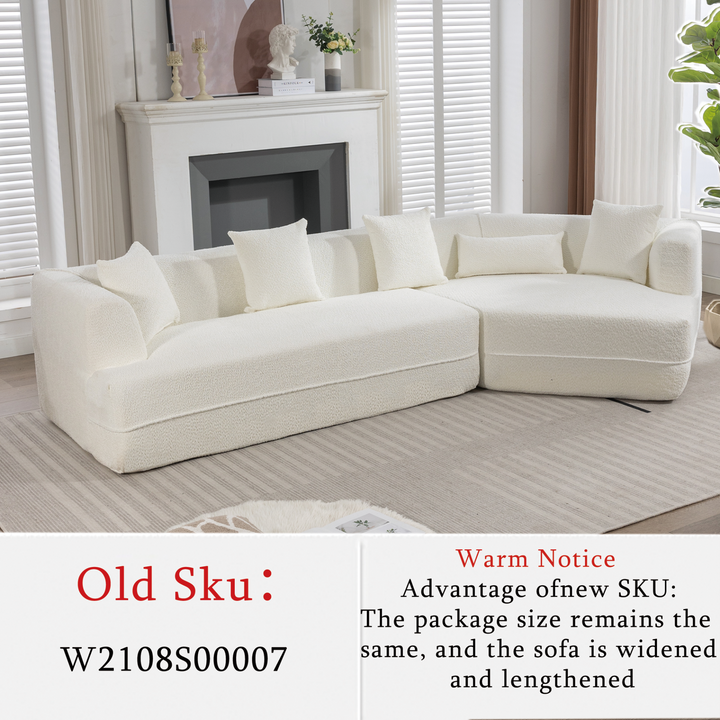 Buy farmhouse furniture The Barcelona White Mediterranean Modular sofa - Modern Cottage Farmhouse Furniture