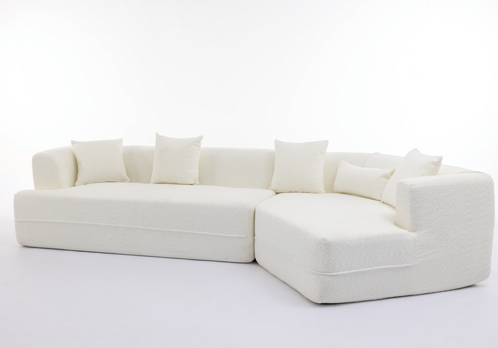 Buy farmhouse furniture The Barcelona White Mediterranean Modular sofa - Modern Cottage Farmhouse Furniture