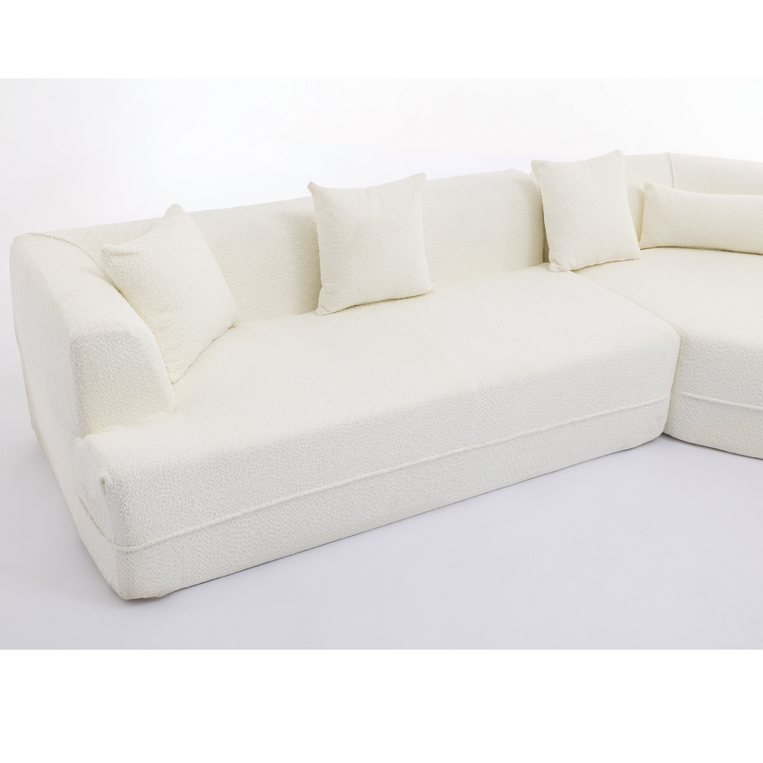 Buy farmhouse furniture The Barcelona White Mediterranean Modular sofa - Modern Cottage Farmhouse Furniture
