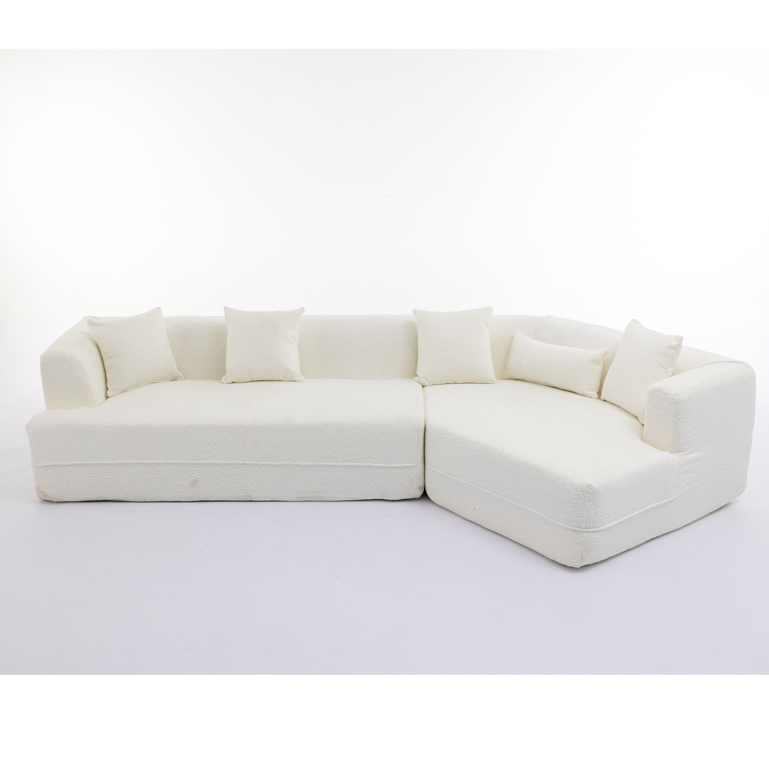 Buy farmhouse furniture The Barcelona White Mediterranean Modular sofa - Modern Cottage Farmhouse Furniture