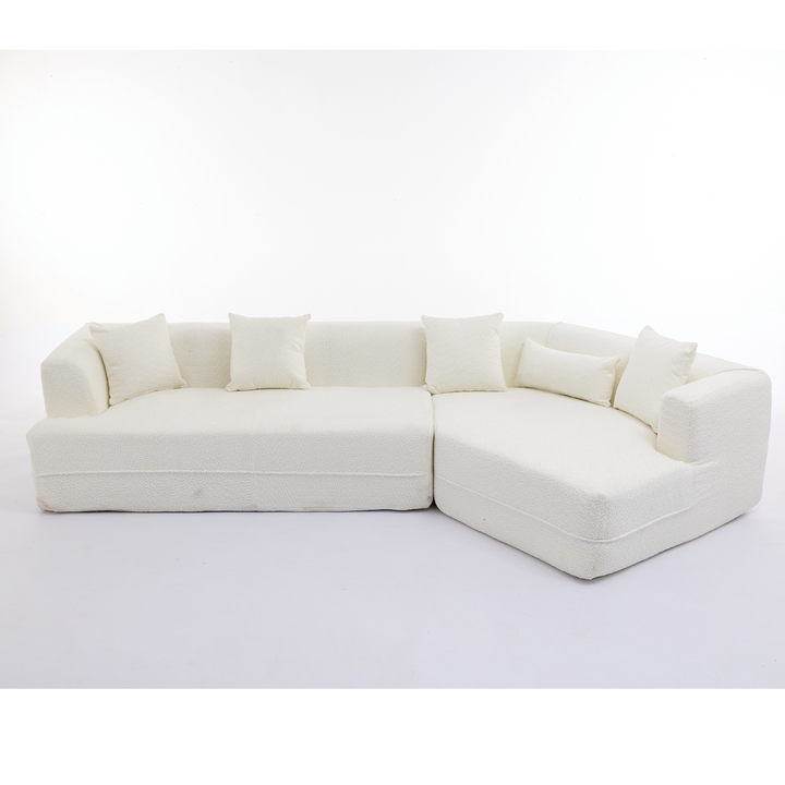 Buy farmhouse furniture The Barcelona White Mediterranean Modular sofa - Modern Cottage Farmhouse Furniture