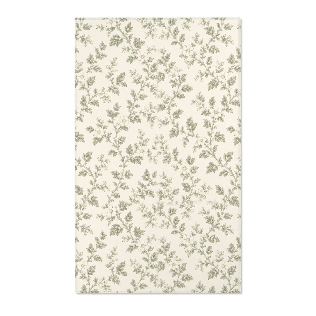 Buy farmhouse furniture Vintage Botanical Cream &amp; Sage Accent Rug - Modern Cottage Farmhouse Furniture
