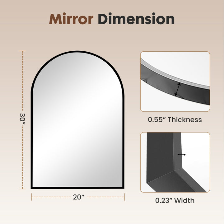 Buy farmhouse furniture Valencia Arched Mediterranean Mirror | Black or Gold | Anti-Fog HD Glass | 3 Sizes - Modern Cottage Farmhouse Furniture
