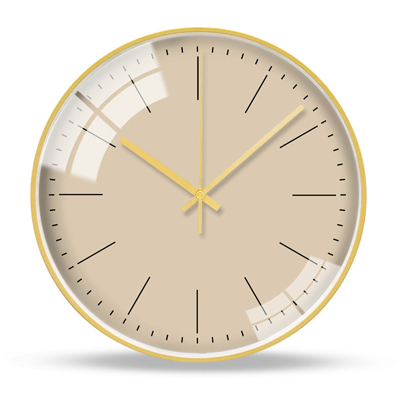 Buy farmhouse furniture Amore Gold Luxury Wall Clock | Silent Sweep Mediterranean Classical | 12" Round - Modern Cottage Farmhouse Furniture