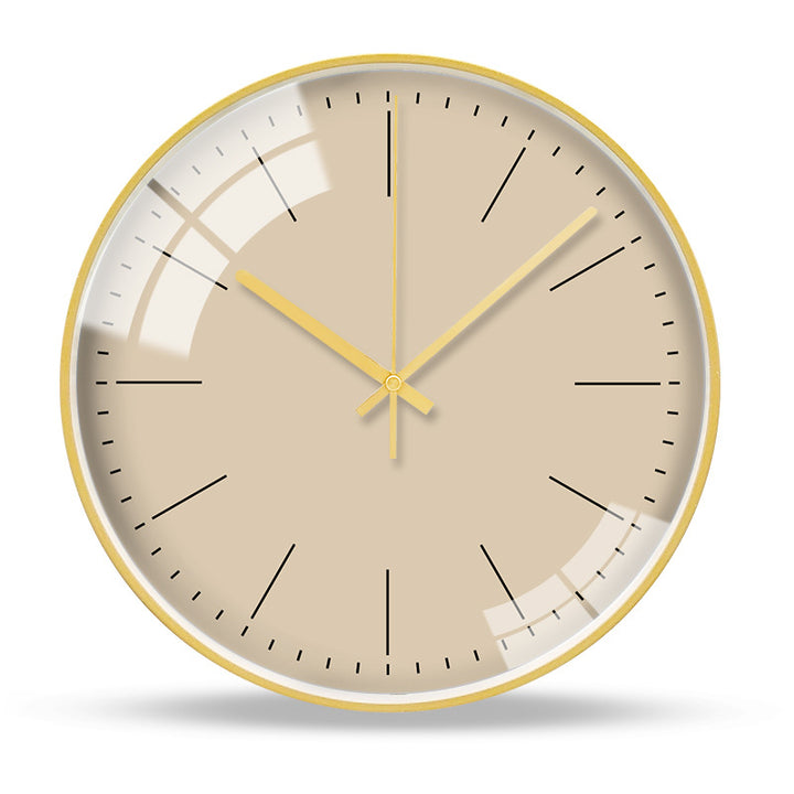 Buy farmhouse furniture Amore Gold Luxury Wall Clock | Silent Sweep Mediterranean Classical | 12" Round - Modern Cottage Farmhouse Furniture