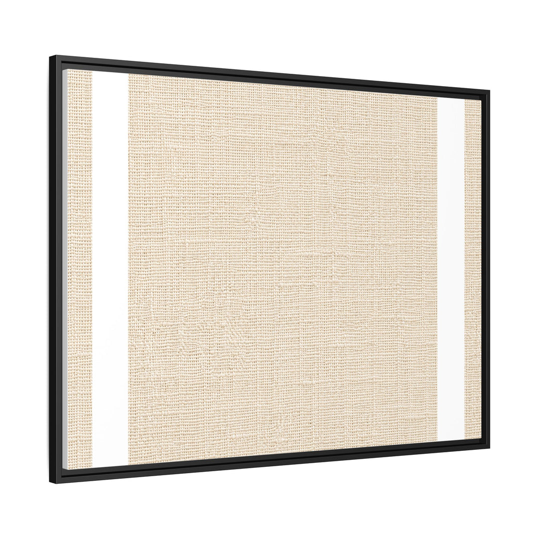 Woven Art Sage &amp; Cream Framed Canvas Wall Art