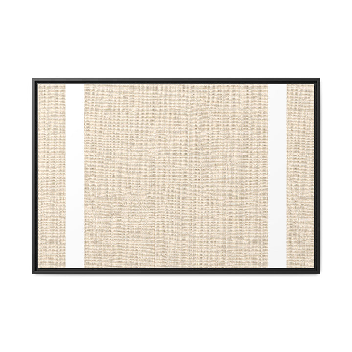 Woven Art Sage &amp; Cream Framed Canvas Wall Art