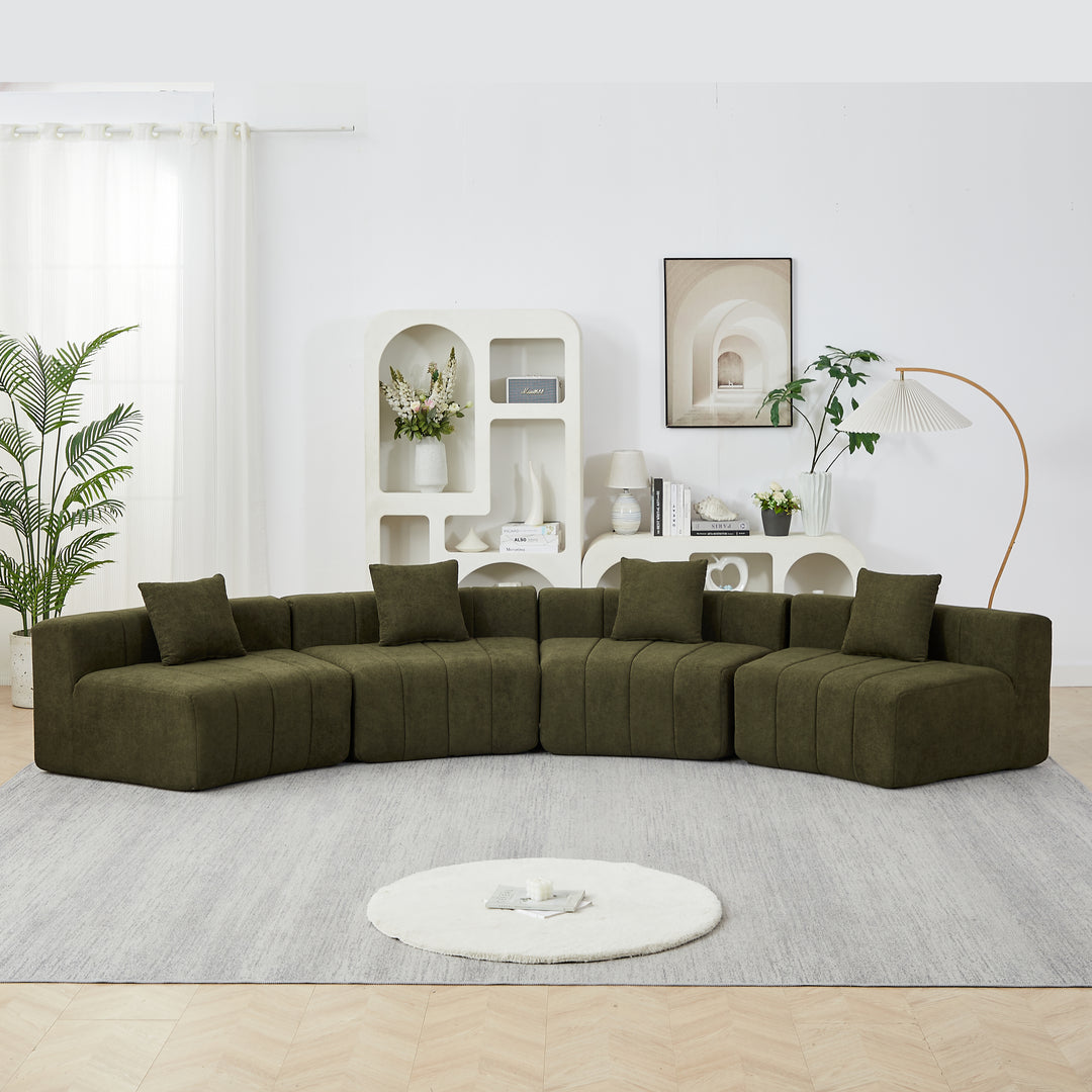 Buy farmhouse furniture The Valencia • European Farmhouse Olive Green Vista Sofa Sectional Couch - Modern Cottage Farmhouse Furniture