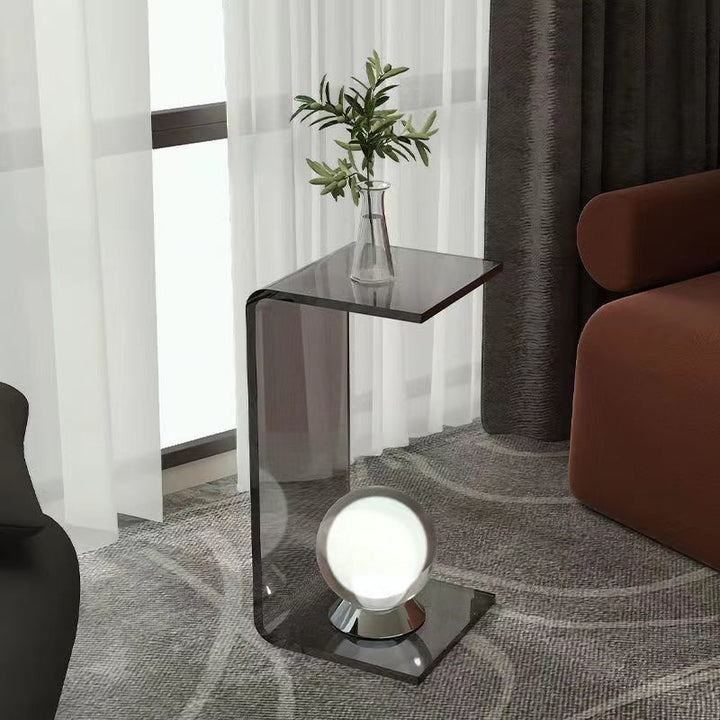 Buy farmhouse furniture The Rennes | Modern Minimalist Transparent Luxury Side Table - Modern Cottage Farmhouse Furniture