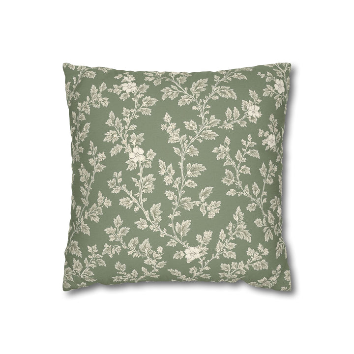 Clover Hill - Cream &amp; Sage Floral Pillowcase By. Artisan Blooms