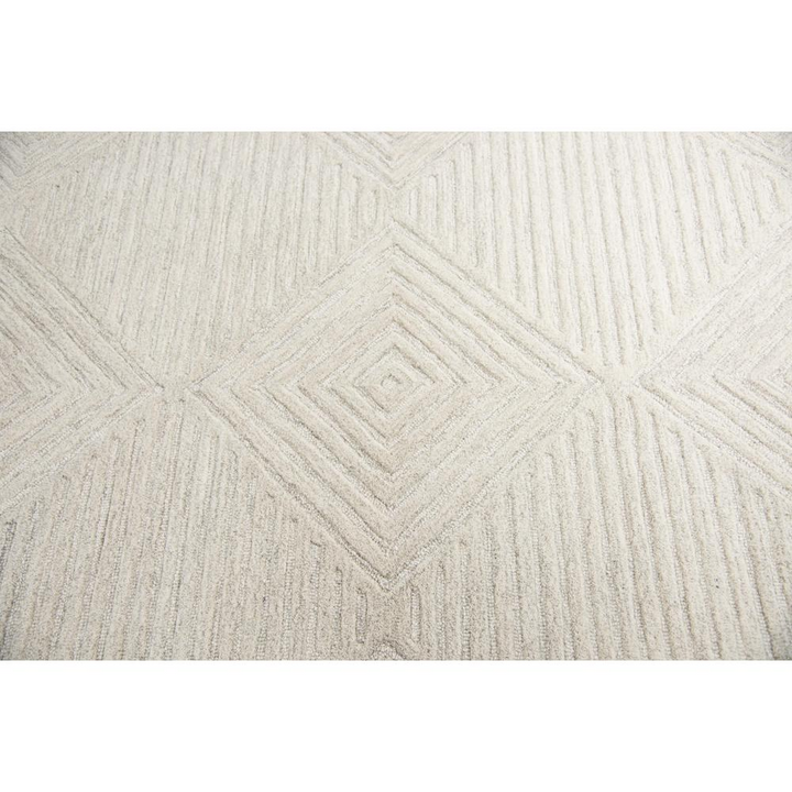 Buy farmhouse furniture Hand Tufted Cut &amp; Loop Pile Wool Rug, 8&