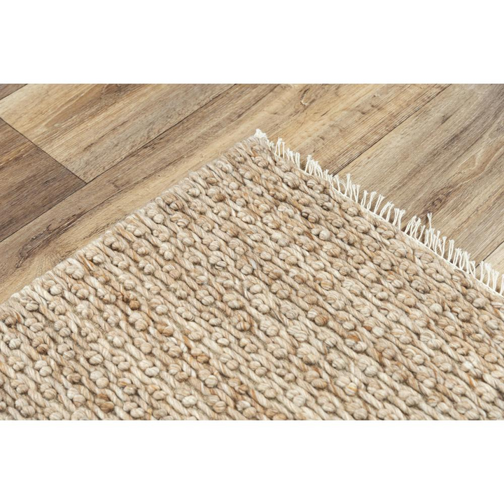 Buy farmhouse furniture Sepia Hand Woven Flat Weave Pile Wool/ Polyester Rug, 5&