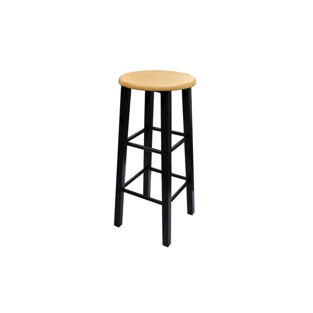 Buy farmhouse furniture Compact Black Dining Set for 2 | Modern Breakfast Table with Rectangular Stools - Modern Cottage Farmhouse Furniture