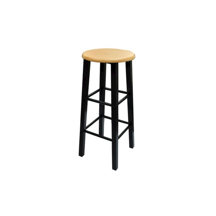 Buy farmhouse furniture Compact Black Dining Set for 2 | Modern Breakfast Table with Rectangular Stools - Modern Cottage Farmhouse Furniture