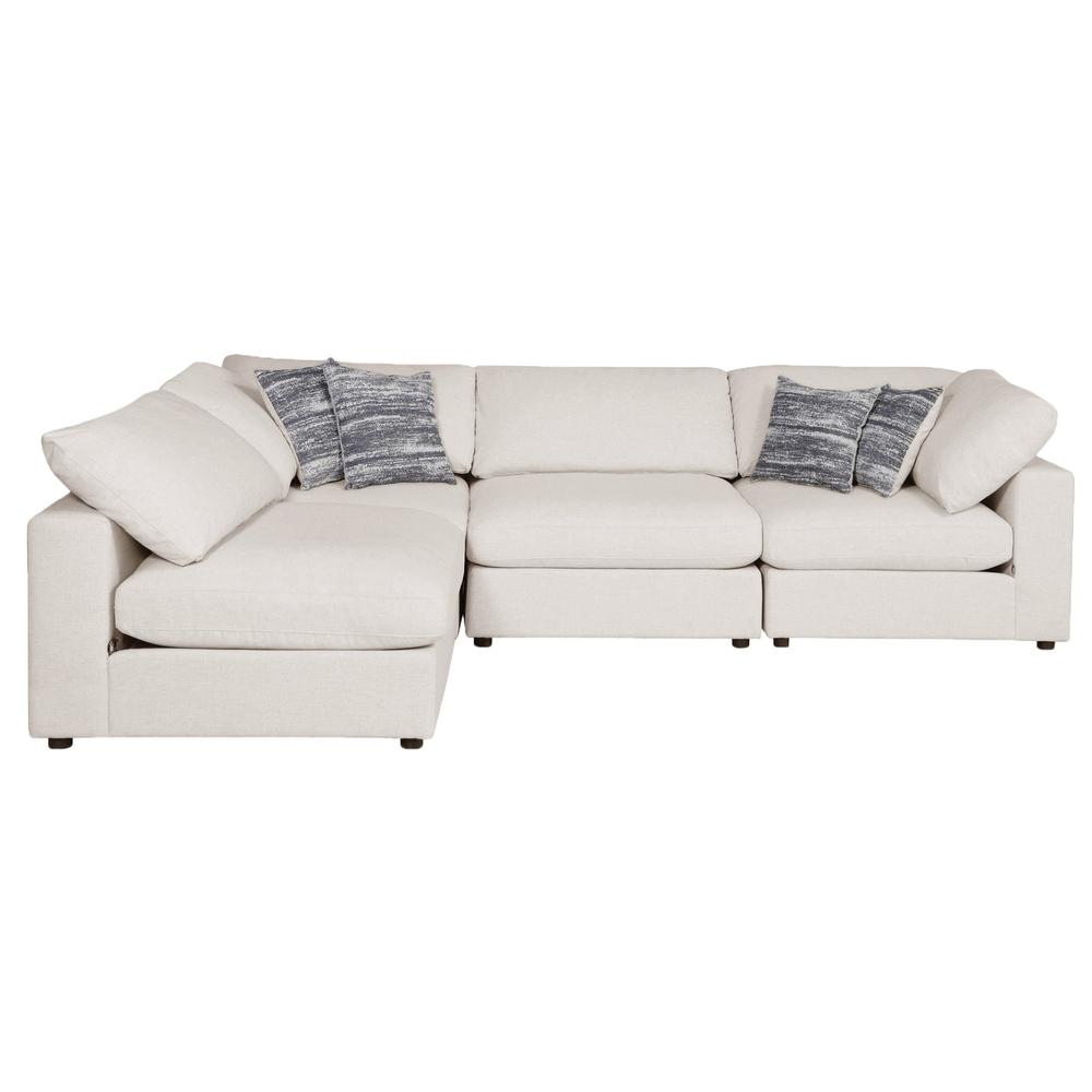 Buy farmhouse furniture Handcrafted Luna • Serene 6-piece Modern Farmhouse Modular Sectional Sofa Beige - Modern Cottage Farmhouse Furniture