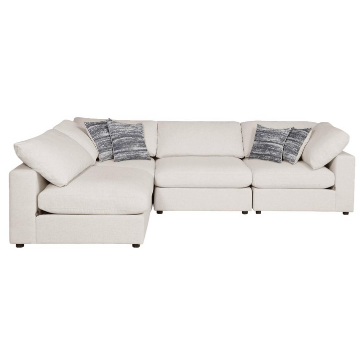 Buy farmhouse furniture Handcrafted Luna • Serene 6-piece Modern Farmhouse Modular Sectional Sofa Beige - Modern Cottage Farmhouse Furniture