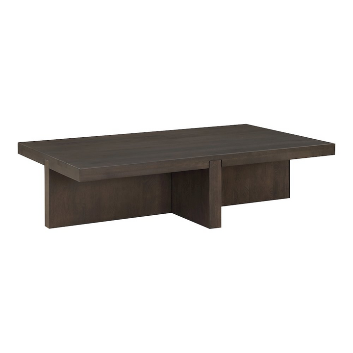 Buy farmhouse furniture Folke Mediterranean Farmhouse Rectangular Coffee Table Dark Brown - Modern Cottage Farmhouse Furniture