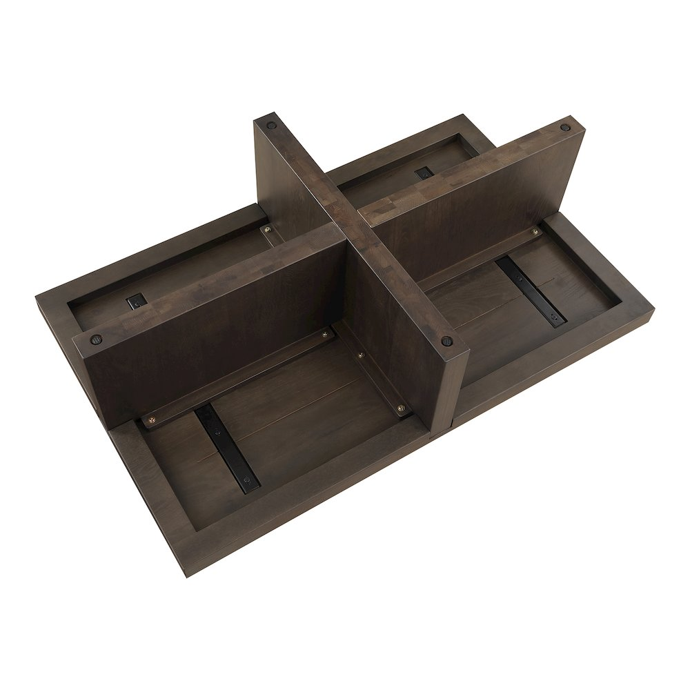 Buy farmhouse furniture Folke Mediterranean Farmhouse Rectangular Coffee Table Dark Brown - Modern Cottage Farmhouse Furniture
