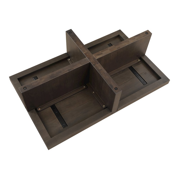 Buy farmhouse furniture Folke Mediterranean Farmhouse Rectangular Coffee Table Dark Brown - Modern Cottage Farmhouse Furniture