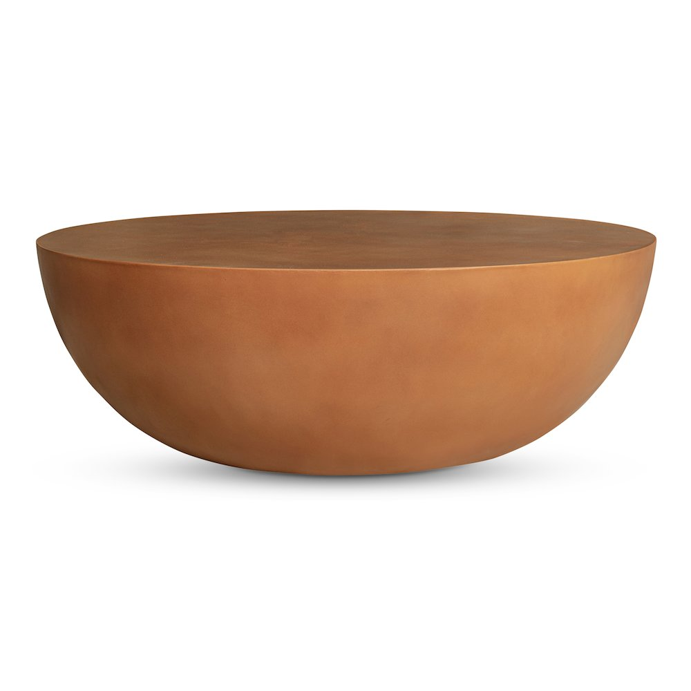 Buy farmhouse furniture Large Terracotta Terrazzo Mediterranean Minimalist Coffee Table - Modern Cottage Farmhouse Furniture