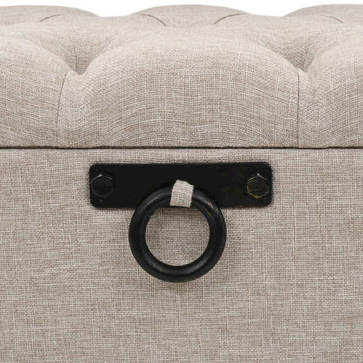 Buy farmhouse furniture Storage Bench Cream Engineered wood 43.3 inches Storage Bench - Modern Cottage Farmhouse Furniture