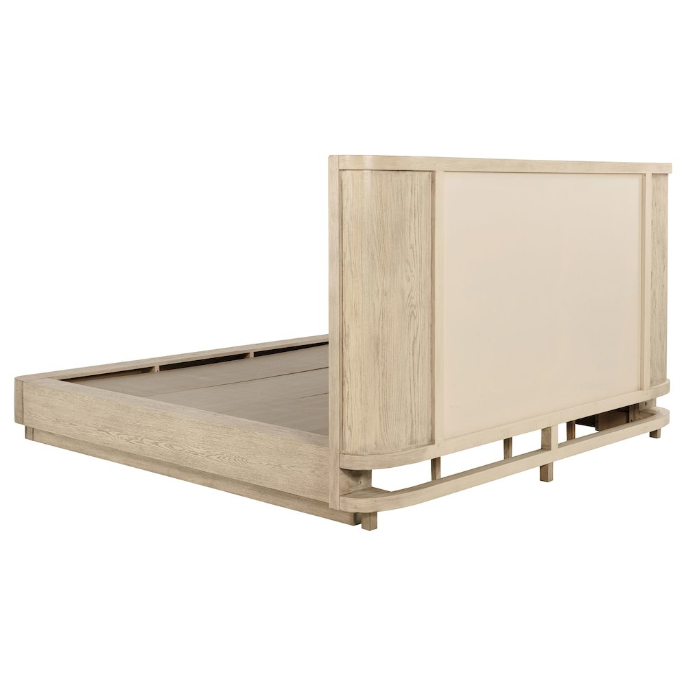 Buy farmhouse furniture Kailani 49-inch Queen Wingback Bed Beige Oak - Modern Cottage Farmhouse Furniture