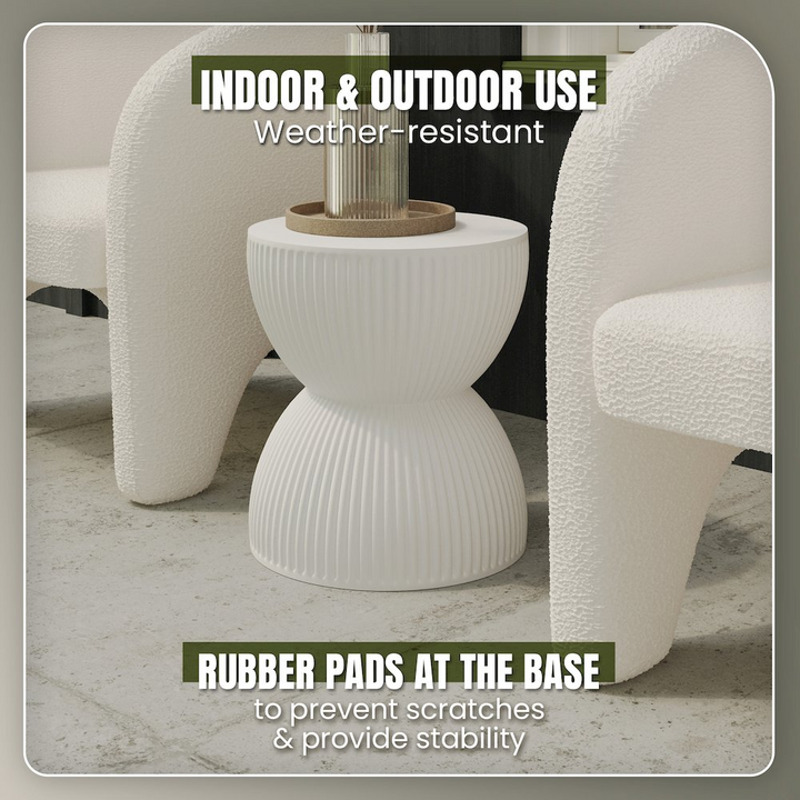 Buy farmhouse furniture Modern Side End Table Spire Series In White - Modern Cottage Farmhouse Furniture