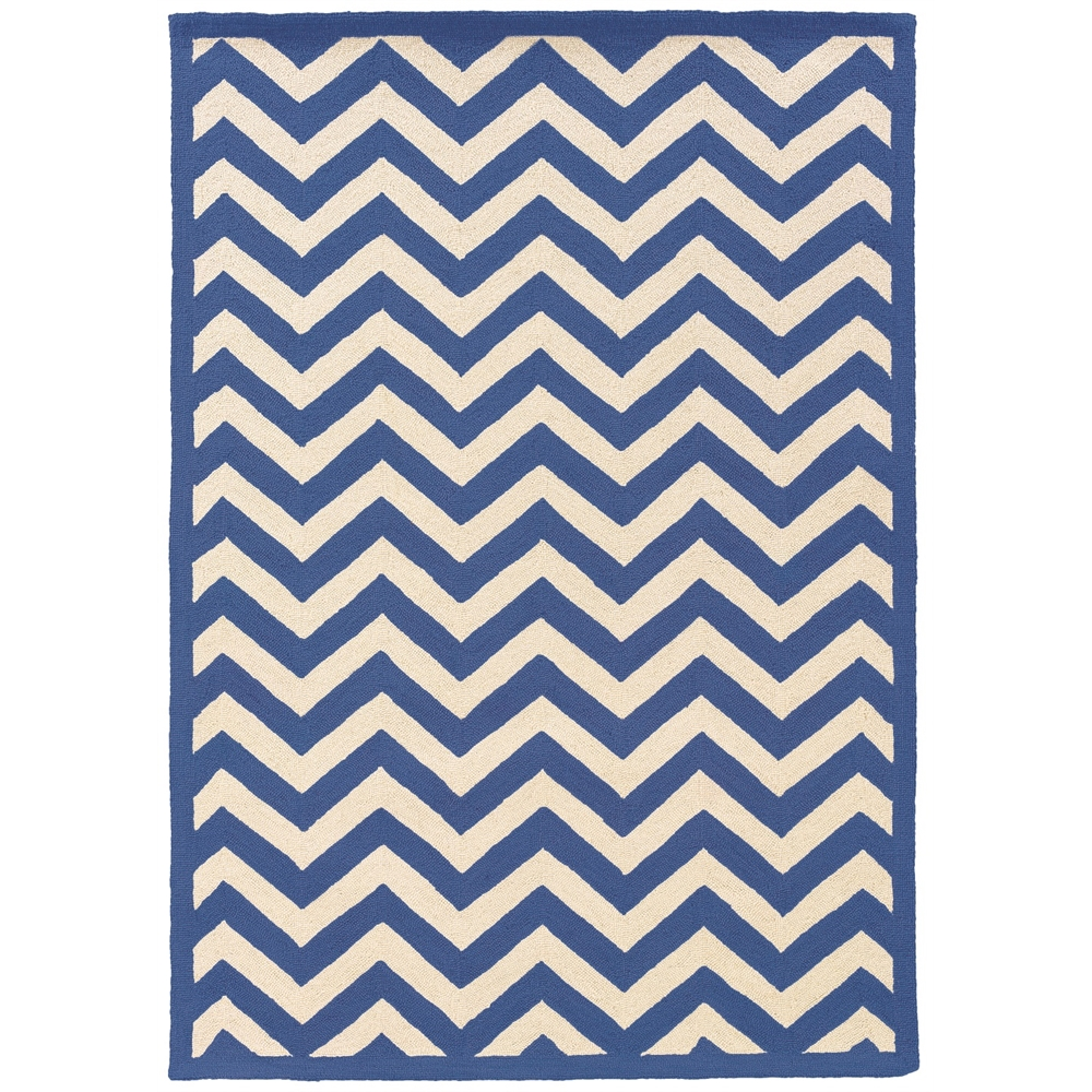 Buy farmhouse furniture Silhouette Chevron Coastal Mediterranean Navy & Ivory 8x10, Rug - Modern Cottage Farmhouse Furniture