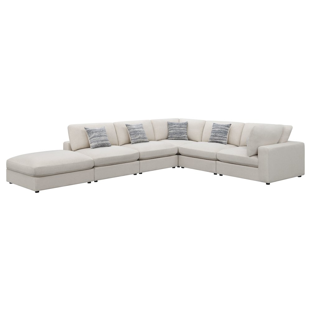 Buy farmhouse furniture Handcrafted Luna • Serene 6-piece Modern Farmhouse Modular Sectional Sofa Beige - Modern Cottage Farmhouse Furniture