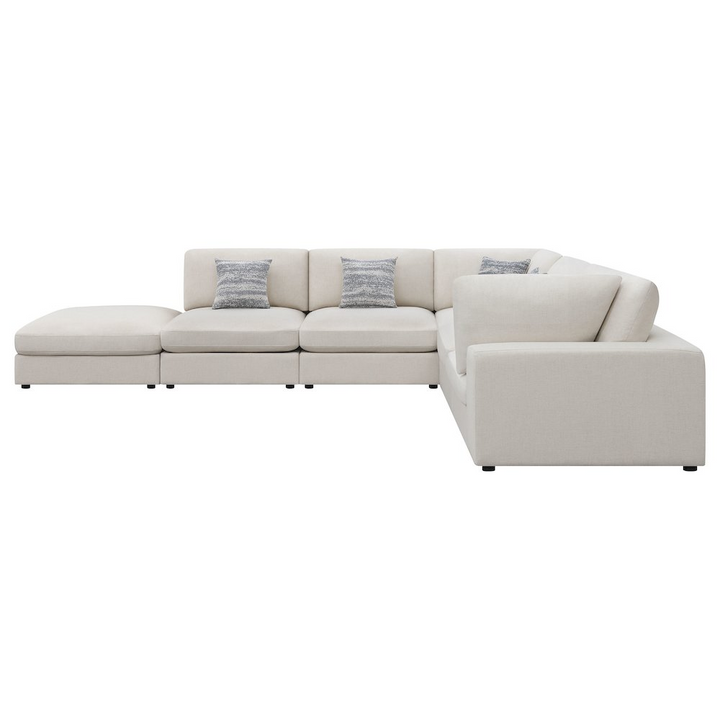 Buy farmhouse furniture Handcrafted Luna • Serene 6-piece Modern Farmhouse Modular Sectional Sofa Beige - Modern Cottage Farmhouse Furniture