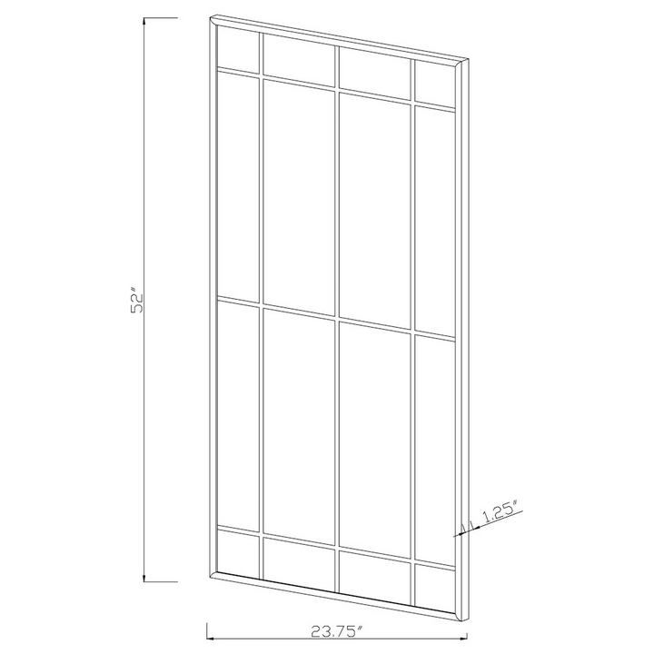 Buy farmhouse furniture Annetta French Window Pane Floor Mirror | Black Frame | 24" x 52" Wall or Leaning Mirror - Modern Cottage Farmhouse Furniture