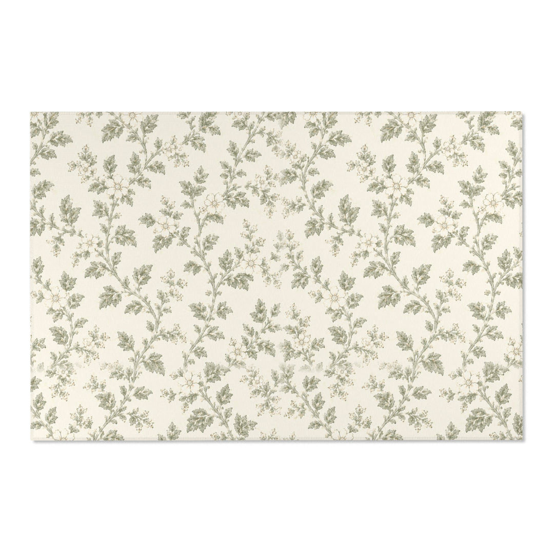 Buy farmhouse furniture Vintage Botanical Cream &amp; Sage Accent Rug - Modern Cottage Farmhouse Furniture