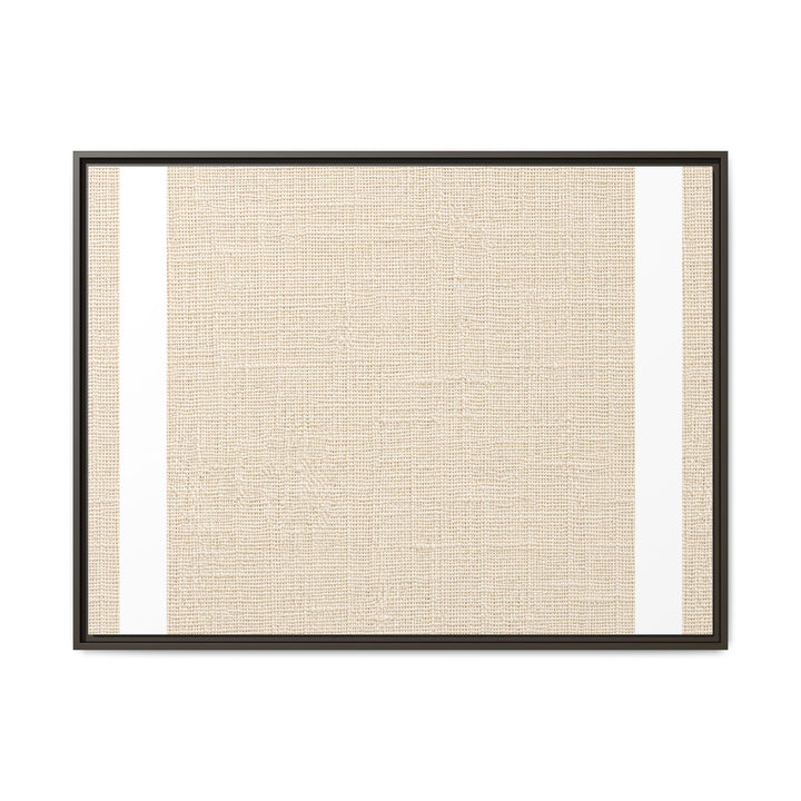 Woven Art Sage &amp; Cream Framed Canvas Wall Art