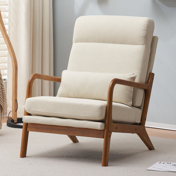 Buy farmhouse furniture Valencia Mediterranean Farmhouse Linen Contemporary Accent Chair - Modern Cottage Farmhouse Furniture