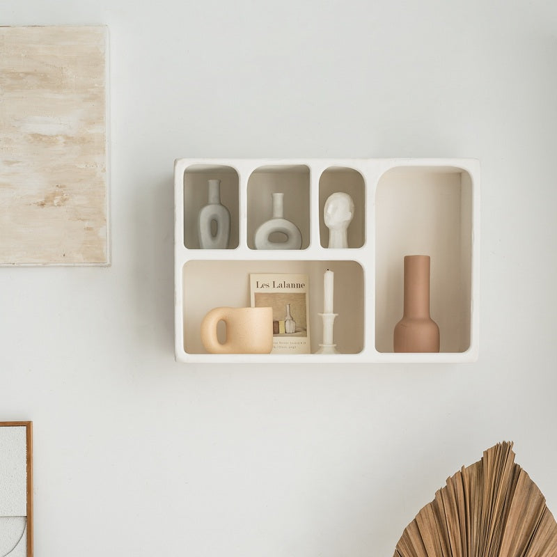 Buy farmhouse furniture Santorini Mediterranean Contemporary Wall Storage Floating Shelve - Modern Cottage Farmhouse Furniture