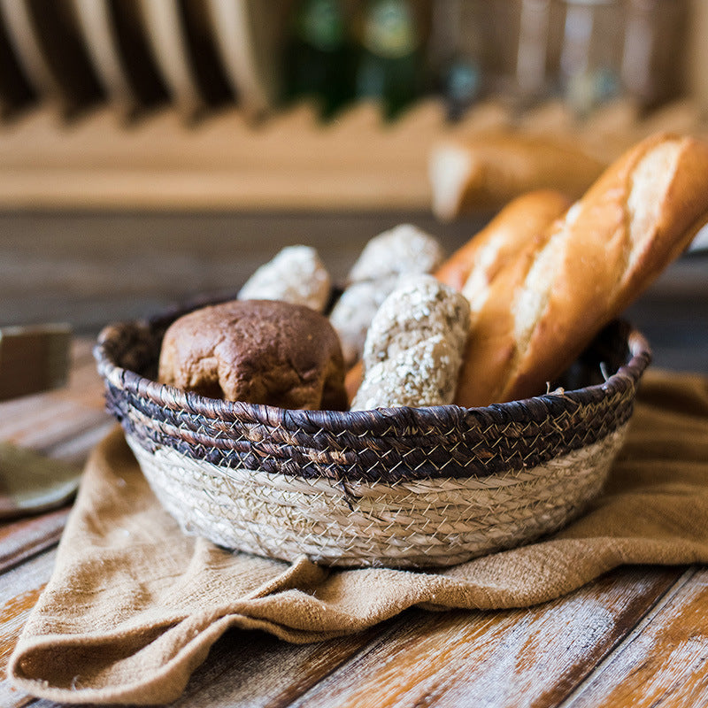 Buy farmhouse furniture Gallarate | Coastal Italian Natural straw woven soft storage basket - Modern Cottage Farmhouse Furniture