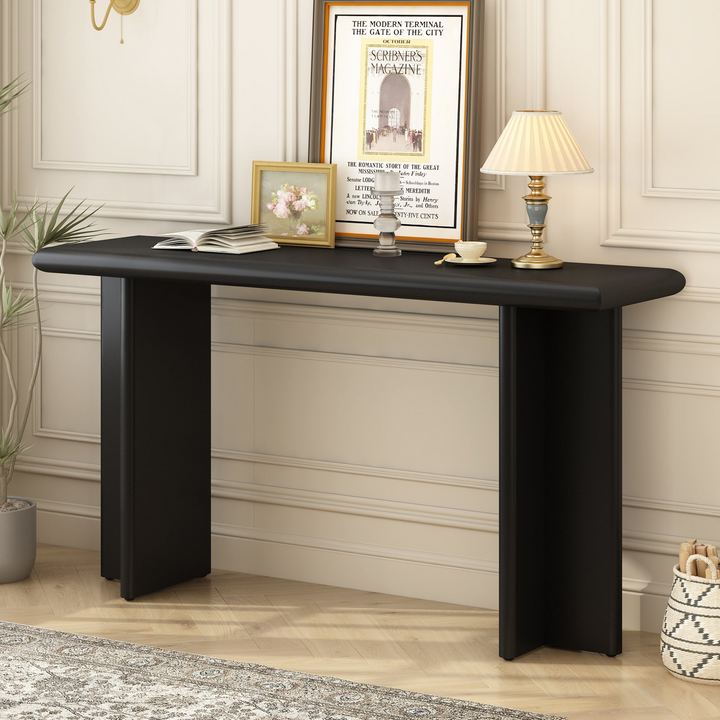 Buy farmhouse furniture Modern Entryway Table with L-Shaped Legs,Suitable for Entryway, Hallway, Living Room, Foyer, Corridor - Modern Cottage Farmhouse Furniture
