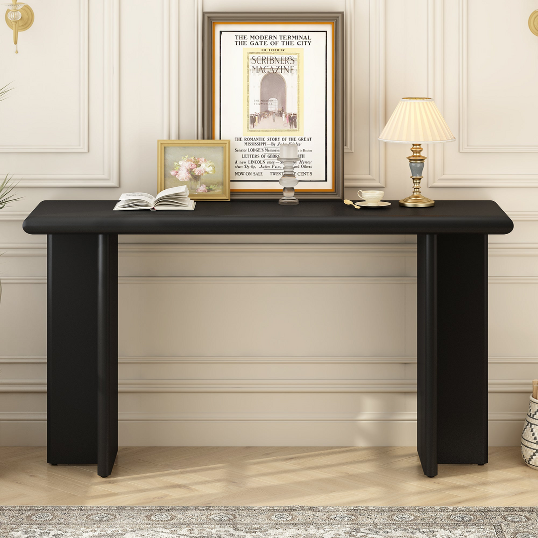 Buy farmhouse furniture Modern Entryway Table with L-Shaped Legs,Suitable for Entryway, Hallway, Living Room, Foyer, Corridor - Modern Cottage Farmhouse Furniture