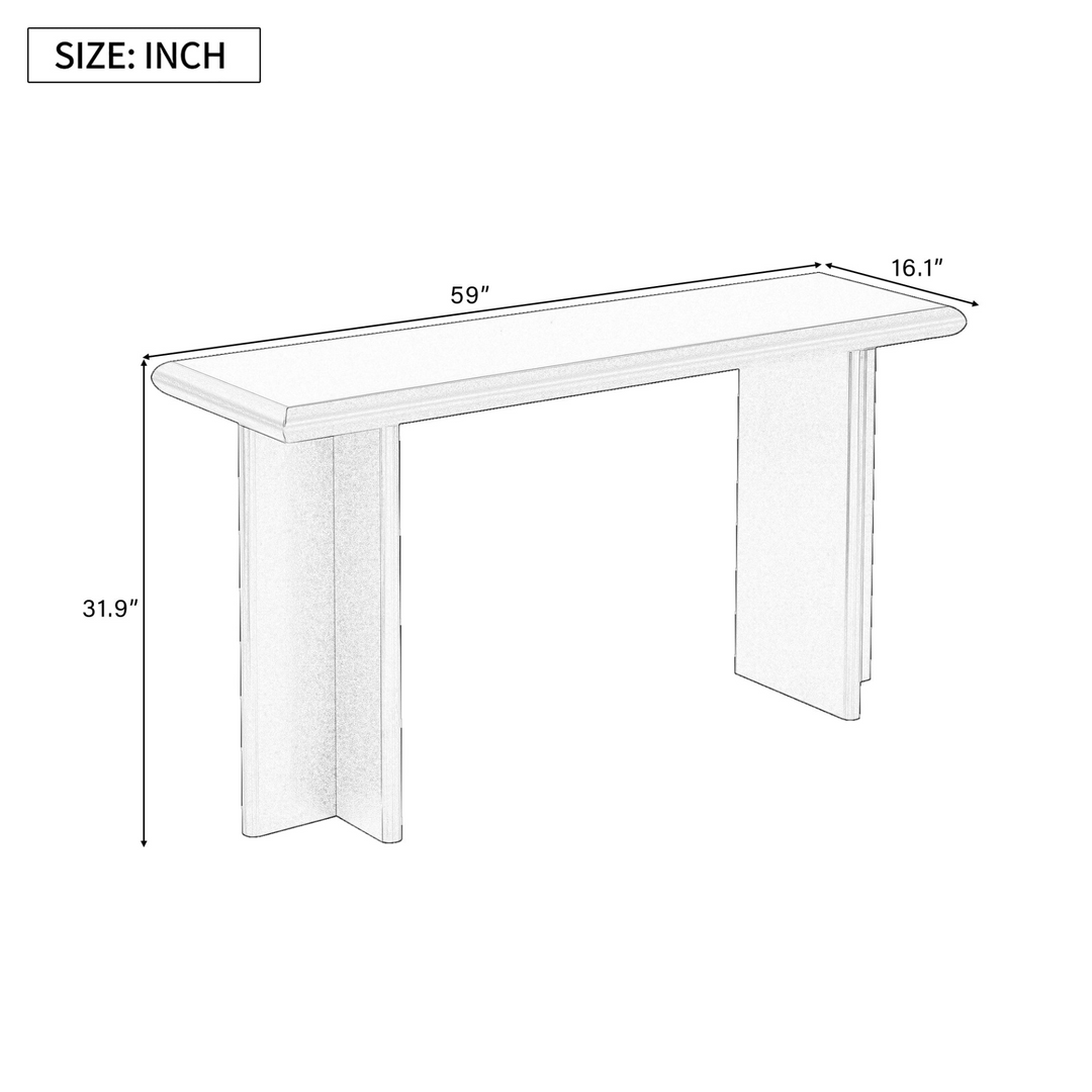 Buy farmhouse furniture Modern Entryway Table with L-Shaped Legs,Suitable for Entryway, Hallway, Living Room, Foyer, Corridor - Modern Cottage Farmhouse Furniture