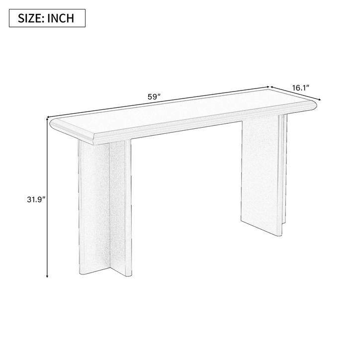 Buy farmhouse furniture Modern Entryway Table with L-Shaped Legs,Suitable for Entryway, Hallway, Living Room, Foyer, Corridor - Modern Cottage Farmhouse Furniture