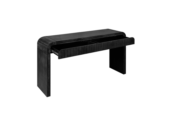 Buy farmhouse furniture Granada 59" Spanish Mediterranean Tuscan Farmhouse Foyer Console Table – Antique Black - Modern Cottage Farmhouse Furniture