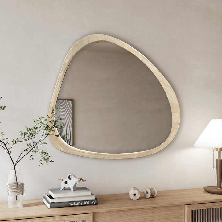 Buy farmhouse furniture Solid Wood Modern Cottage Farmhouse Asymmetrical Wall Mirror - Modern Cottage Farmhouse Furniture