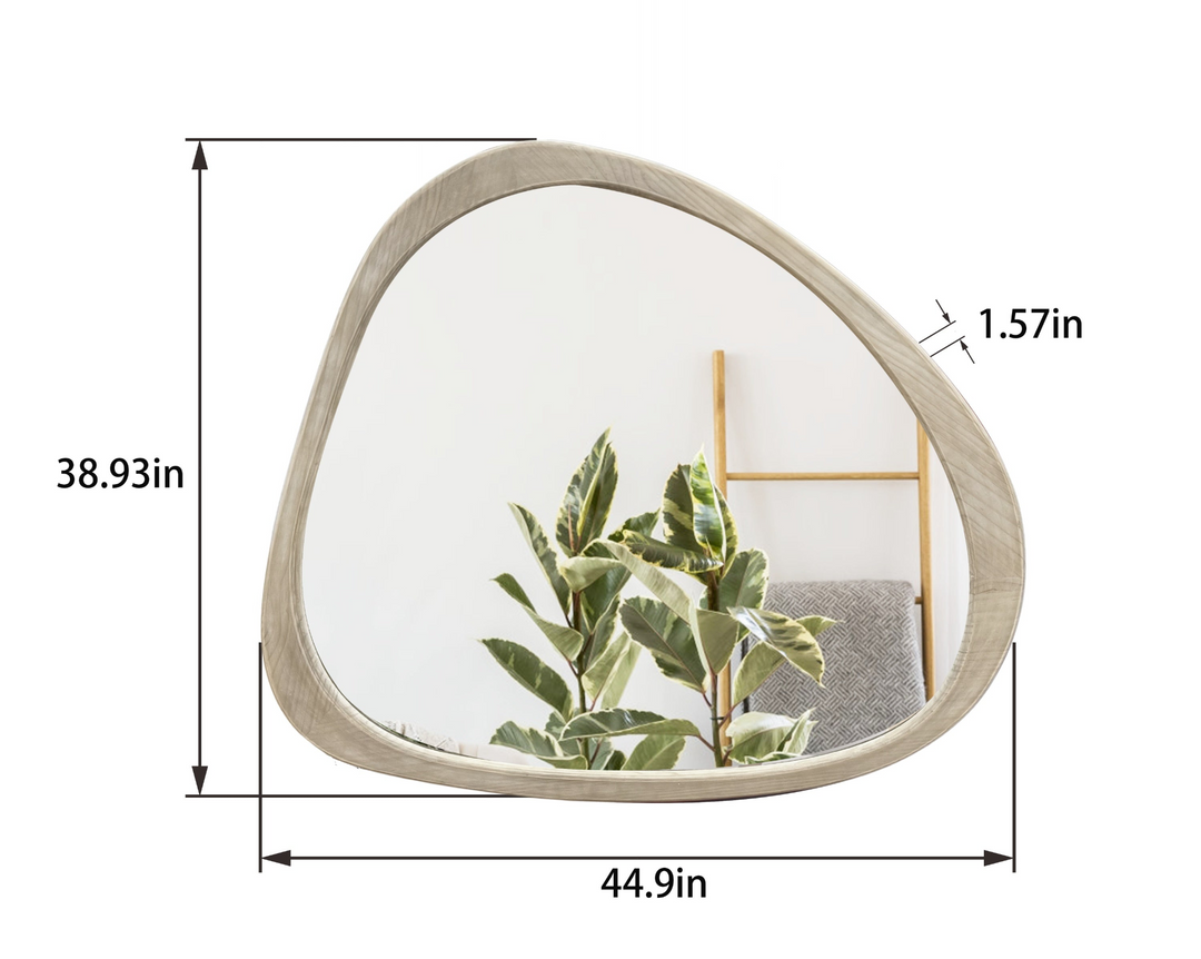 Buy farmhouse furniture Solid Wood Modern Cottage Farmhouse Asymmetrical Wall Mirror - Modern Cottage Farmhouse Furniture