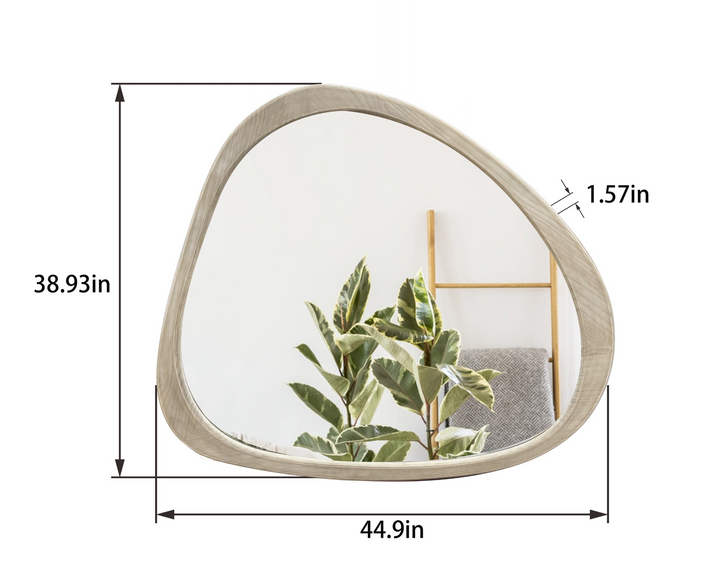 Buy farmhouse furniture Solid Wood Modern Cottage Farmhouse Asymmetrical Wall Mirror - Modern Cottage Farmhouse Furniture